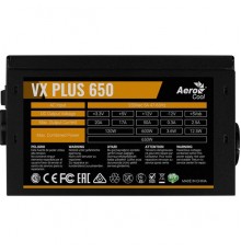 Блок питания Aerocool VX 650 PLUS (ATX 2.3, 650W, 120mm fan) Box                                                                                                                                                                                          