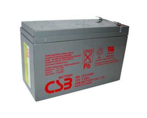 Аккумулятор CSB GPL1272, 12V 7Ah  F2   (с увеличенным сроком службы 10лет)