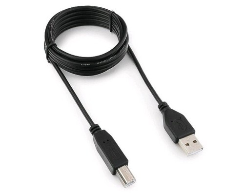 Кабель USB 2.0 Гарнизон AM/BM 1,8 м черный (GCC-USB2-AMBM-1.8M)