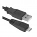 Кабель Defender USB2.0 USB08-06 AM-microBM черный, 1,8м  (87459)