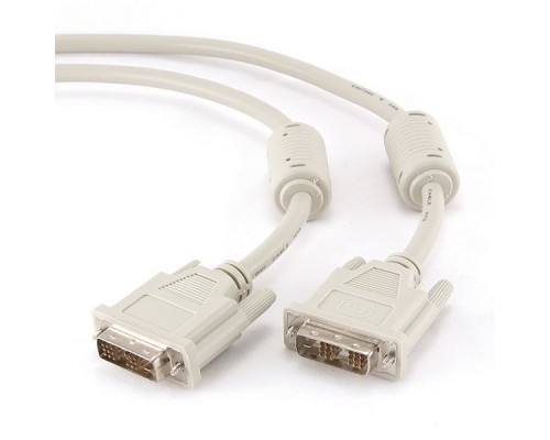 Кабель DVI-D single link Gembird/Cablexpert, 3м, 19M/19M, экран, феррит.кольца, пакет