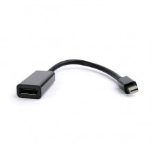 Переходник Cablexpert miniDisplayPort - DisplayPort 20M/20F, длина 16см, черный,                                                                                                                                                                          
