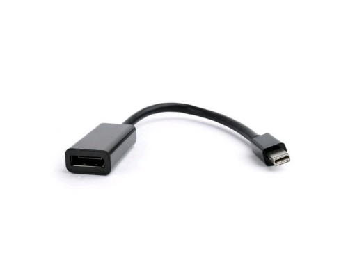 Переходник Cablexpert miniDisplayPort - DisplayPort 20M/20F, длина 16см, черный,