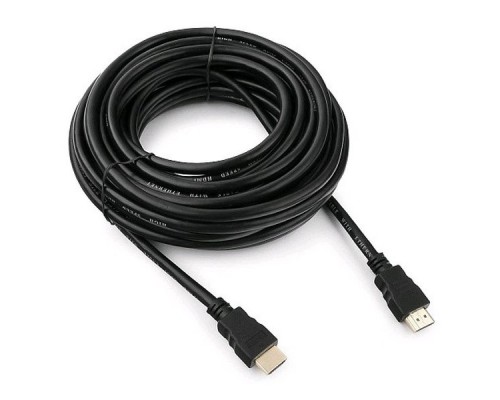 Кабель HDMI Гарнизон  10м, v1.4 , черный, М/М, позол.разъемы, экран, пакет (GCC-HDMI-10M)