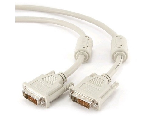 Кабель DVI-D dual link Gembird/Cablexpert, 3м, 25M/25M, экран, феррит.кольца, пакет