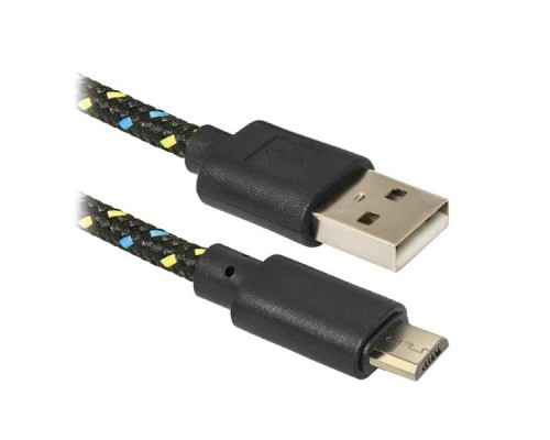 Кабель Defender USB2.0 USB08-03T AM-microBM черный, 1м  (87474)