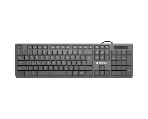Клавиатура проводная  Defender OfficeMate SM-820 RU (черный) полноразмерная  (45820)