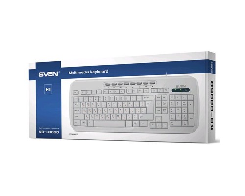 Клавиатура SVEN KB-C3050 / USB / WIRED / White