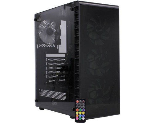 Корпус Powercase Mistral G4С ARGB, Tempered Glass, 4x 120mm ARGB fan, fans controller & remote, чёрный, ATX  (CMIG4C-A4)