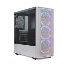 Корпус Powercase Alisio Mesh M3 White ARGB, Tempered Glass, 3х 120mm ARGB fan, fans controller & remote, белый, ATX  (CASMW-A3)                                                                                                                           