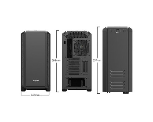 Корпус be quiet! SILENT BASE 601 WINDOW BLACK / midi-tower, E-ATX, tempered glass side panel / 2x Pure Wings 2 140mm / BGW26