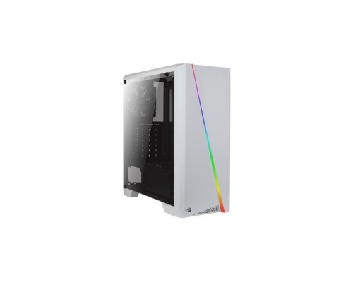 Корпус Aerocool Cylon White Tempered Glass без БП, боковое окно, закаленное стекло, Card Reader, RGB, ATX, белый