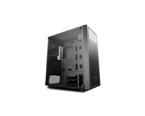 Корпус Deepcool E-SHIELD без БП, боковое окно (закаленное стекло), черный, ATX