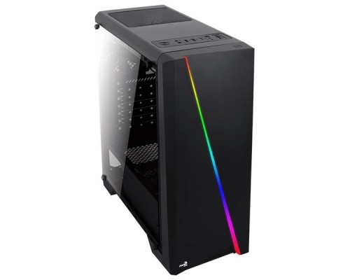 Корпус Aerocool Cylon Tempered Glass без БП, боковое окно, закаленное стекло, Card Reader, RGB, ATX, черный