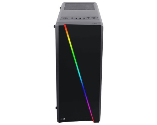 Корпус Aerocool Cylon Tempered Glass без БП, боковое окно, закаленное стекло, Card Reader, RGB, ATX, черный