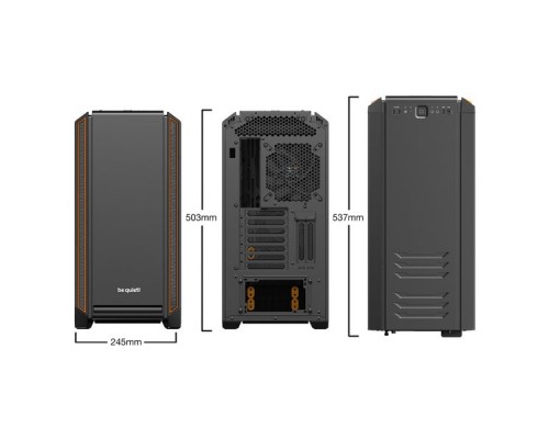 Корпус be quiet! SILENT BASE 601 WINDOW ORANGE / midi-tower, E-ATX, tempered glass side panel / 2x Pure Wings 2 140mm / BGW25