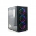 Корпус Powercase Attica Mesh S3 ARGB, Tempered Glass, 3х 120mm ARGB fan, fans controller & remote, черный, E-ATX  (CAMSB-A3)