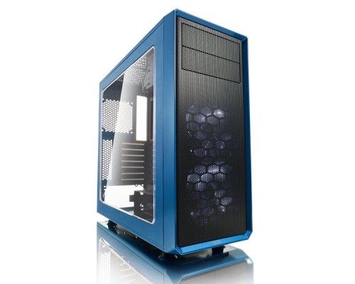 Корпус Fractal Design FOCUS G PETROL BLUE / ATX, mid tower, acrylic side window / 2x120mm LED fans inc. / FD-CA-FOCUS-BU-W