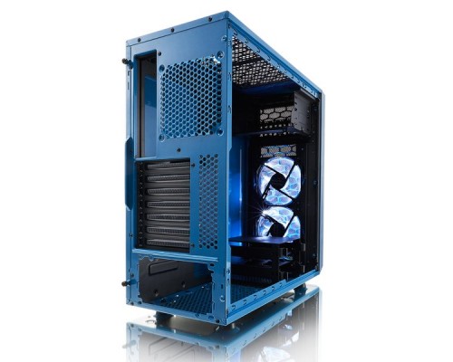 Корпус Fractal Design FOCUS G PETROL BLUE / ATX, mid tower, acrylic side window / 2x120mm LED fans inc. / FD-CA-FOCUS-BU-W