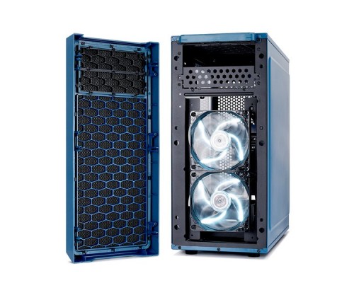 Корпус Fractal Design FOCUS G PETROL BLUE / ATX, mid tower, acrylic side window / 2x120mm LED fans inc. / FD-CA-FOCUS-BU-W