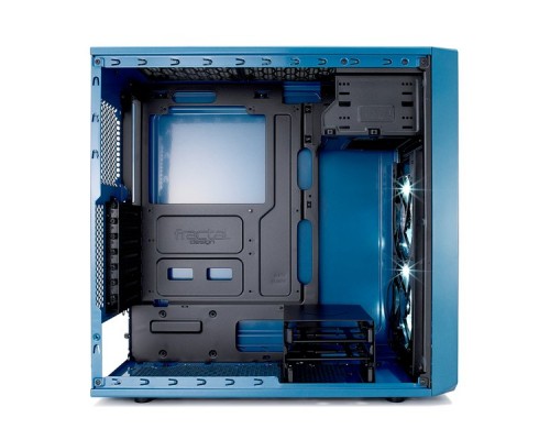 Корпус Fractal Design FOCUS G PETROL BLUE / ATX, mid tower, acrylic side window / 2x120mm LED fans inc. / FD-CA-FOCUS-BU-W