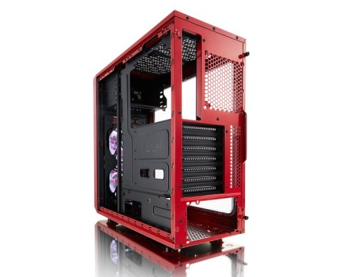 Корпус Fractal Design FOCUS G RED / ATX, mid tower, acrylic side window / 2x120mm LED fans inc. / FD-CA-FOCUS-RD-W