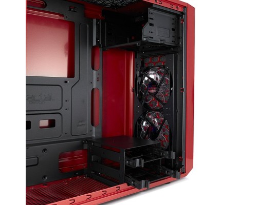 Корпус Fractal Design FOCUS G RED / ATX, mid tower, acrylic side window / 2x120mm LED fans inc. / FD-CA-FOCUS-RD-W