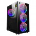 Корпус 1STPLAYER FIREBASE X2 / mATX, tempered glass / 4x 120mm LED fans inc. / X2-4R1