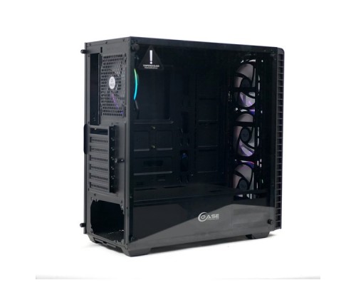 Корпус Powercase Attica G4 ARGB, Tempered Glass, 4х 120mm ARGB fan, fans controller & remote, черный, E-ATX  (CAGB-A4)