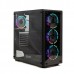 Корпус Powercase Attica G4 ARGB, Tempered Glass, 4х 120mm ARGB fan, fans controller & remote, черный, E-ATX  (CAGB-A4)