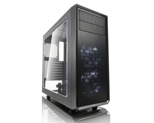 Корпус Fractal Design FOCUS G GUNMETAL GREY / ATX, mid tower, acrylic side window / 2x120mm LED fans inc. / FD-CA-FOCUS-GY-W