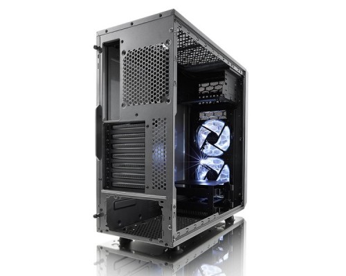 Корпус Fractal Design FOCUS G GUNMETAL GREY / ATX, mid tower, acrylic side window / 2x120mm LED fans inc. / FD-CA-FOCUS-GY-W