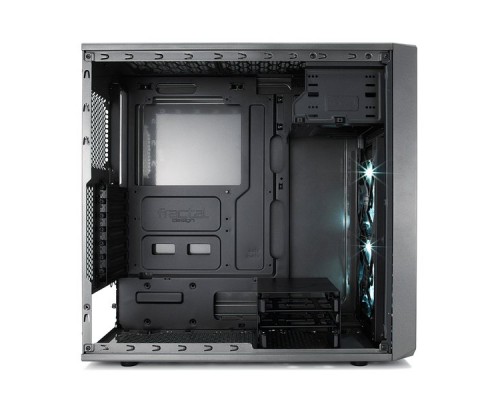 Корпус Fractal Design FOCUS G GUNMETAL GREY / ATX, mid tower, acrylic side window / 2x120mm LED fans inc. / FD-CA-FOCUS-GY-W