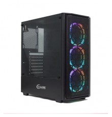 Корпус Powercase Alisio Mesh M3 Black ARGB, Tempered Glass, 3х 120mm ARGB fan, fans controller & remote, черный, ATX  (CASMB-A3)                                                                                                                          