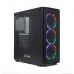 Корпус Powercase Alisio Mesh M3 Black ARGB, Tempered Glass, 3х 120mm ARGB fan, fans controller & remote, черный, ATX  (CASMB-A3)