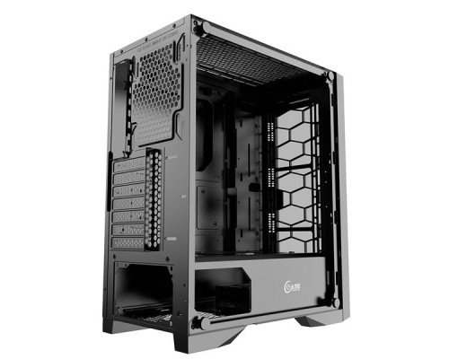 Корпус Powercase Mistral H3С Mesh ARGB, Tempered Glass, 3x 140mm ARGB fan, fans controller & remote, чёрный, ATX  (CMIH3C-A3)