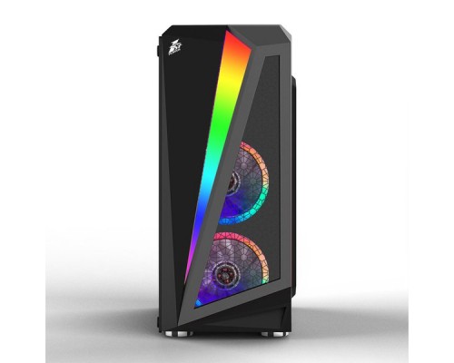 Корпус 1STPLAYER RAINBOW R5 / ATX, tempered glass side panel / 3x 120mm LED fans inc. / R5-3R1