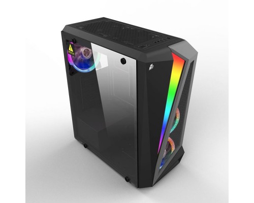 Корпус 1STPLAYER RAINBOW R5 / ATX, tempered glass side panel / 3x 120mm LED fans inc. / R5-3R1