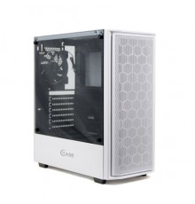 Корпус Powercase Alisio Mesh M White, Tempered Glass, 1х 120mm fan, белый, ATX  (CASMW-F1)                                                                                                                                                                