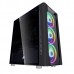 Корпус 1STPLAYER DK DX BLACK / E-ATX, tempered glass, fans controller & remote / 3x 140mm RGB fans inc. / DX-BK-M1-PLUS