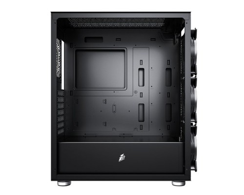 Корпус 1STPLAYER DK DX BLACK / E-ATX, tempered glass, fans controller & remote / 3x 140mm RGB fans inc. / DX-BK-M1-PLUS