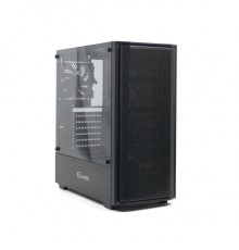 Корпус Powercase Alisio Mesh M Black, Tempered Glass, 1х 120mm fan, черный, ATX  (CASMB-F1)                                                                                                                                                               