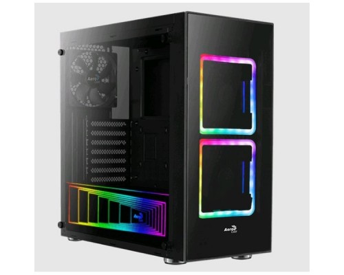 Корпус Aerocool Tor без БП, ATX, боковое окно, закаленное стекло, пульт ДУ, контроллер вентиляторов, черный