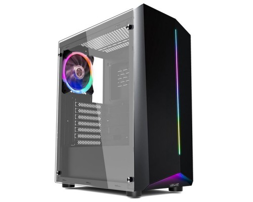 Корпус 1STPLAYER RAINBOW R6-A / ATX, tempered glass side panel / 1x 120mm LED fan inc. / R6-A-1R1