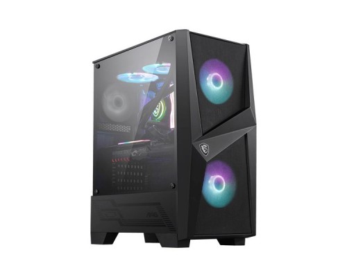 Корпус MSI MAG FORGE 100R / mid-tower, ATX, tempered glass side panel / 2x120mm ARGB & 1x120mm system fans inc. / MAG FORGE 100R