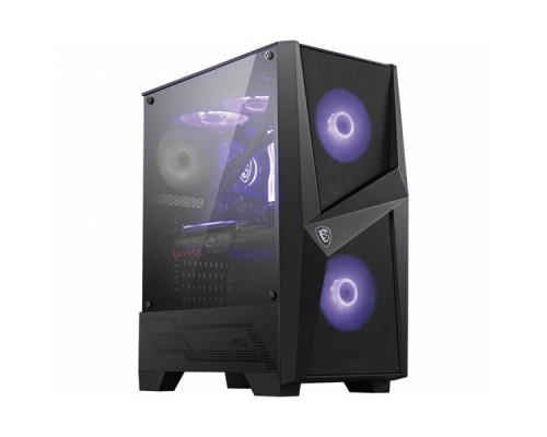 Корпус MSI MAG FORGE 100M / mid-tower, ATX, tempered glass side panel / 2x120mm RGB & 1x120mm system fans inc. / MAG FORGE 100M
