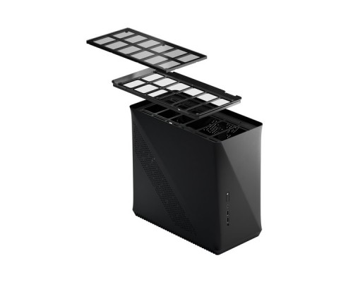 Корпус Fractal Design ERA ITX CARBON - TG / Mini-ITX / 1x80mm fan inc. / FD-CA-ERA-ITX-BK