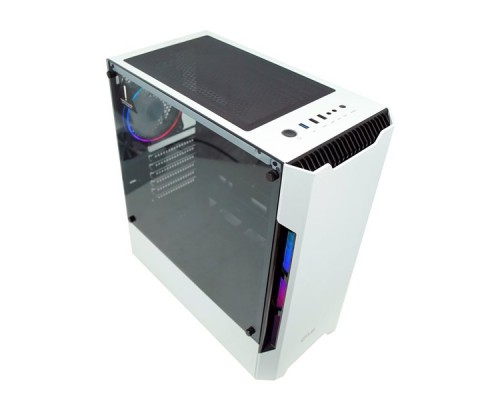 Корпус Powercase Alisio X3 White ARGB, Tempered Glass, 2х 120mm fan + 1x 120mm ARGB fan, ARGB Strip inside, белый, ATX  (CAXW-F2A1)