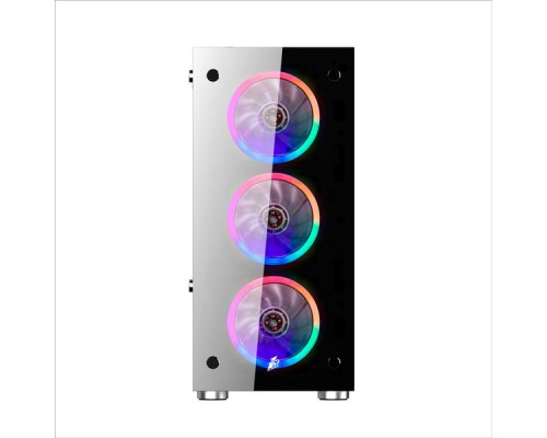 Корпус 1STPLAYER FIRE DANCING V6 / ATX, tempered glass side panels / 4x 120mm LED fans inc. / V6-4R1