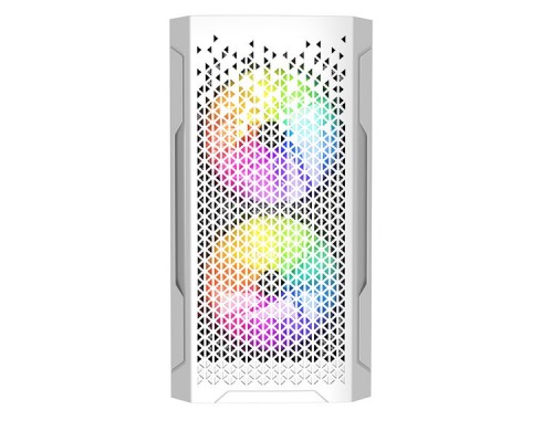 Корпус Powercase Mistral Micro Z3W Mesh LED, Tempered Glass, 2x 140mm + 1х 120mm 5-color fan, белый, mATX  (CMIMZW-L3)